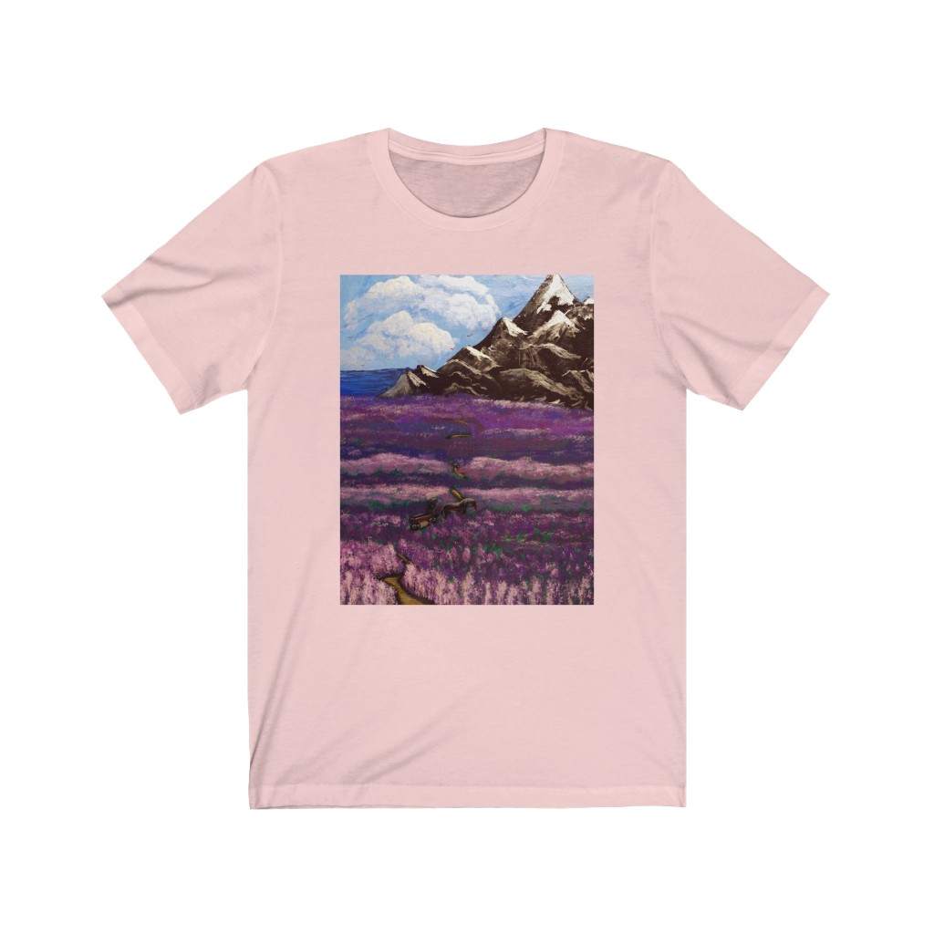 Unisex Jersey Short Sleeve Tee "Crossing the lavender valley" - Image 3