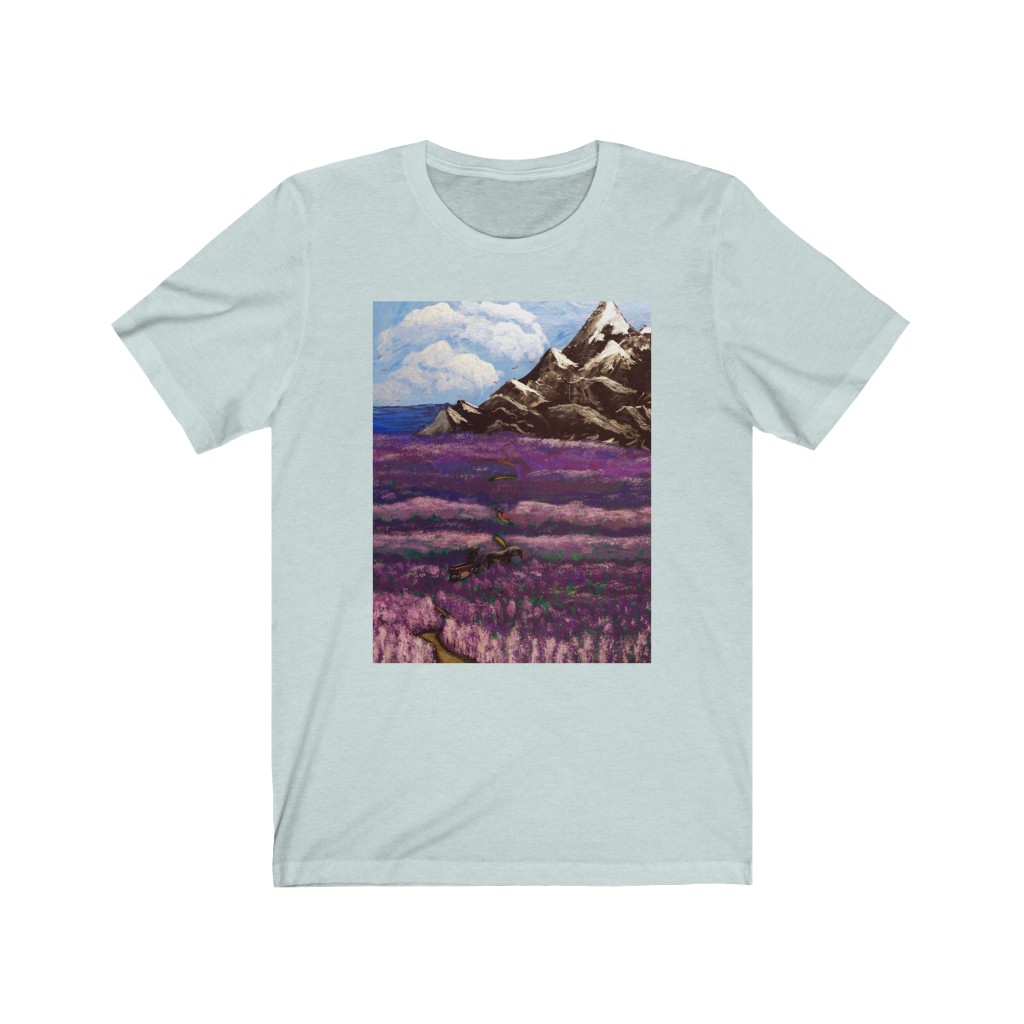 Unisex Jersey Short Sleeve Tee "Crossing the lavender valley" - Image 10