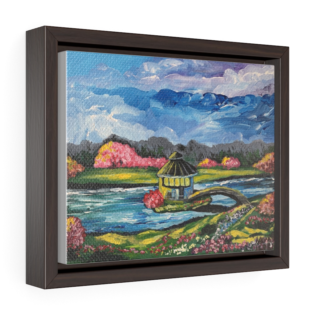 "Spring in Byron Lake Park" by Nadia Nevala Framed Premium Gallery Wrap Canvas Print (LIMITED EDITION) - Image 3