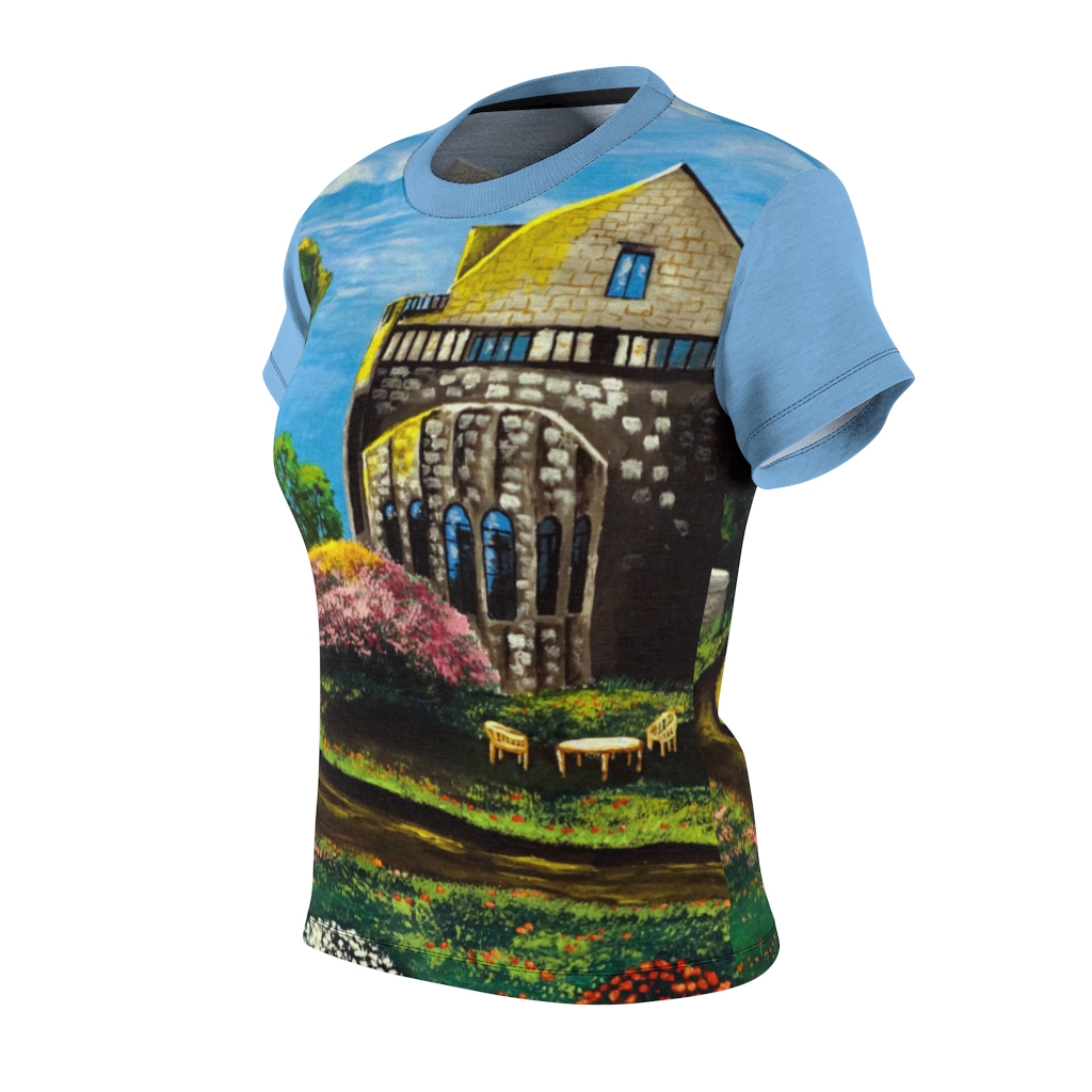 Women's AOP Cut & Sew Tee "Planting fields arboretum" by Nadia Nevala - Image 4