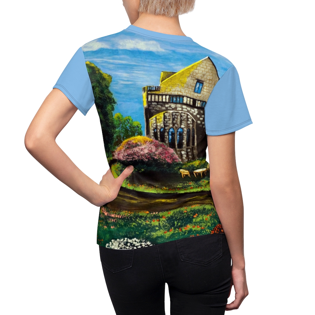 Women's AOP Cut & Sew Tee "Planting fields arboretum" by Nadia Nevala - Image 6