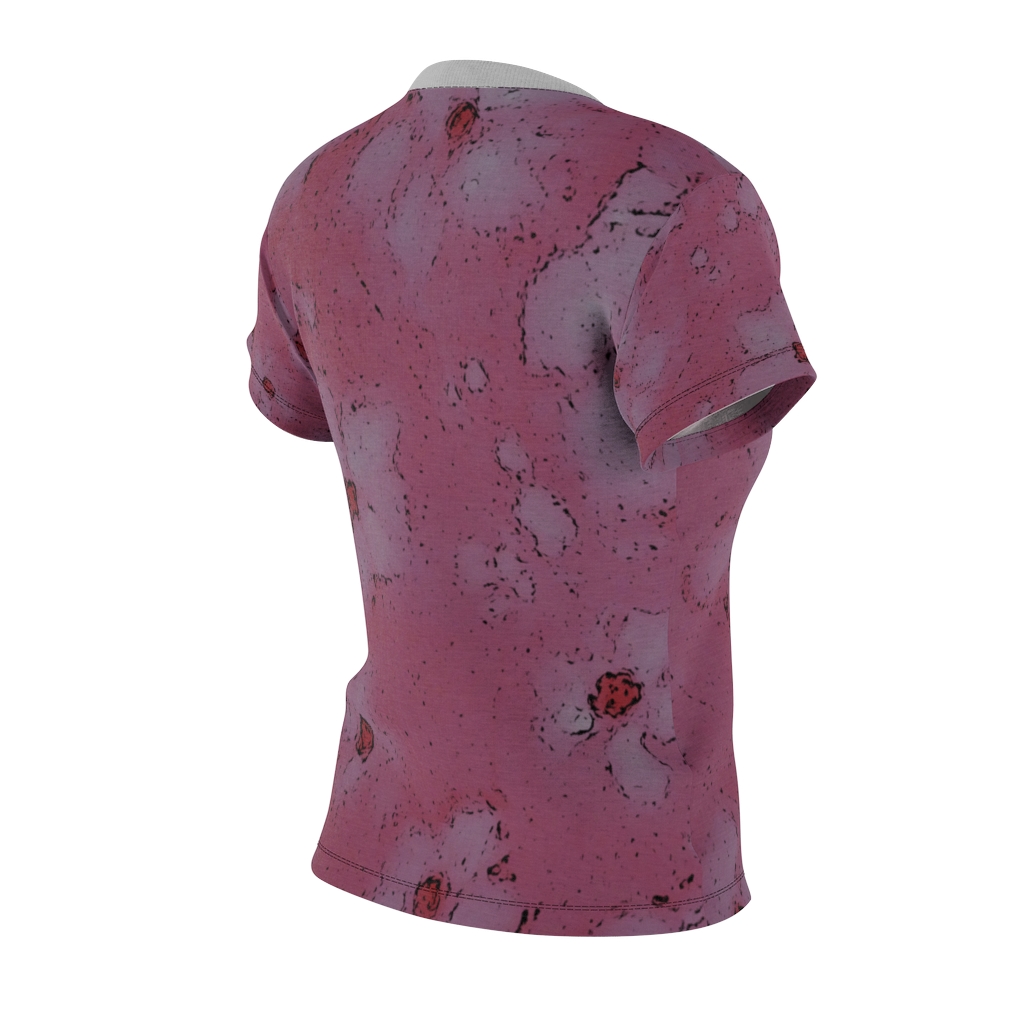 Women's AOP Cut & Sew Tee Pink pattern #2 by Nadia Nevala - Image 5