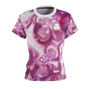 Women's AOP Cut & Sew Tee Pink washed pattern by Nadia Nevala