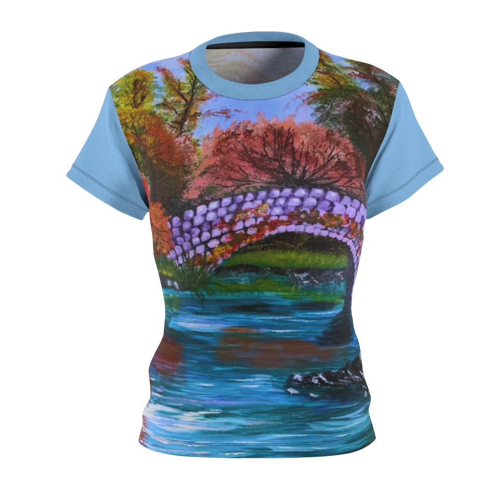Women's AOP Cut & Sew Tee Fall in Central Park by Nadia Nevala - Image 2