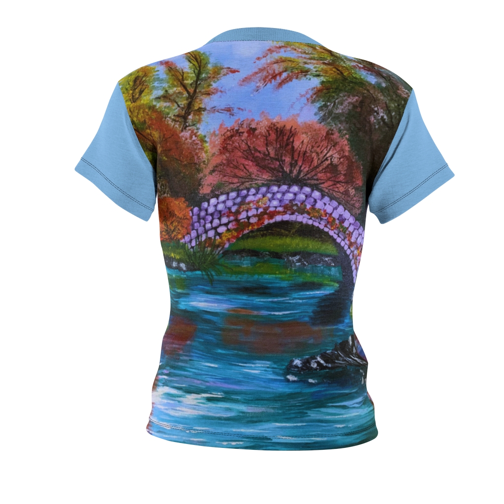 Women's AOP Cut & Sew Tee Fall in Central Park by Nadia Nevala - Image 3