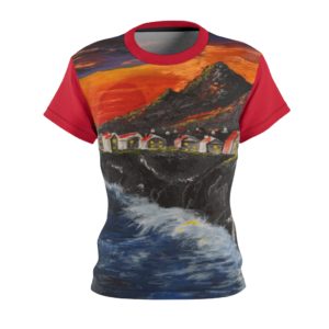 Copy of Women's AOP Cut & Sew Tee "Sunset Coast" by Nadia Nevala