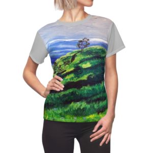 Women's AOP Cut & Sew Tee "Serene Hill" by Nadia Nevala
