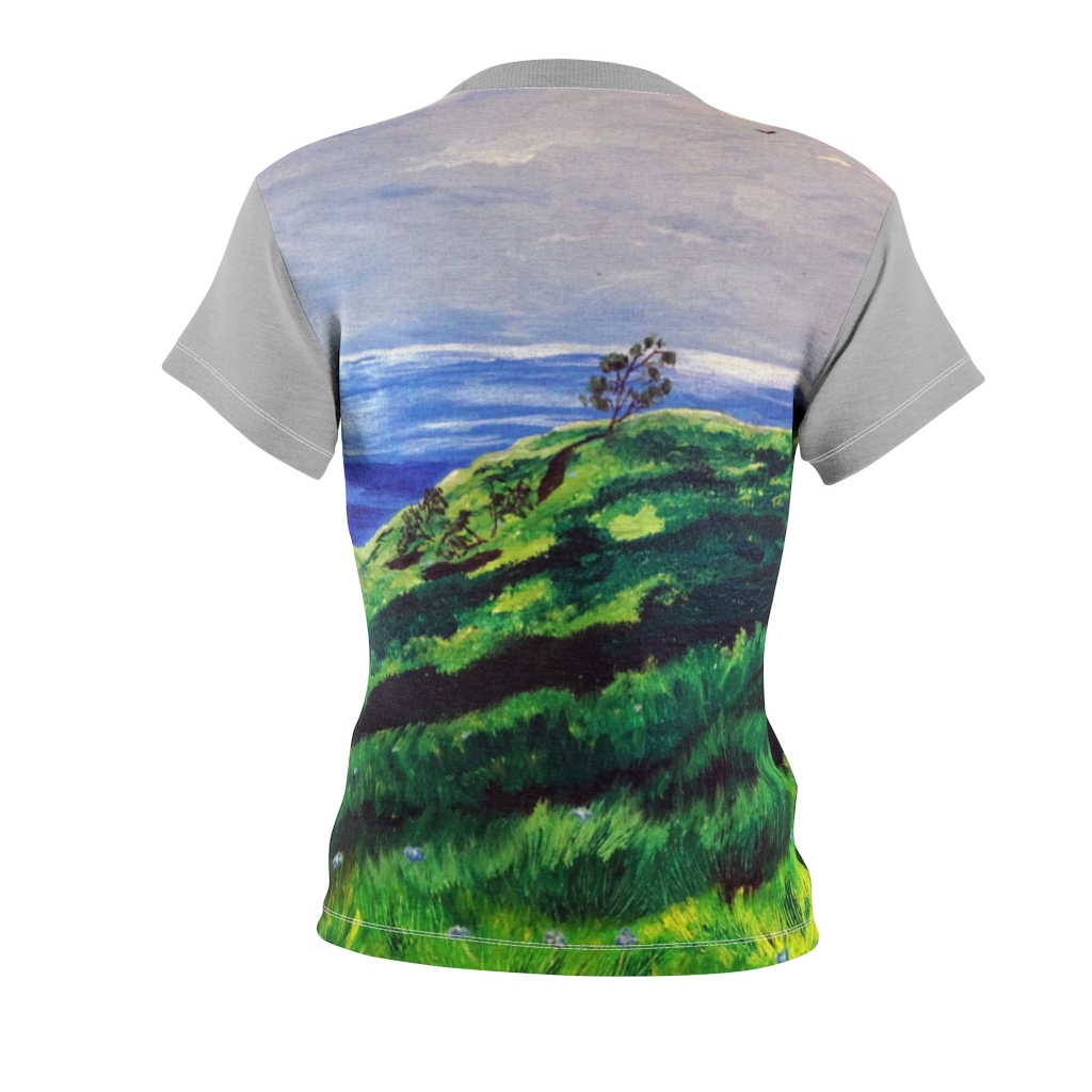 Women's AOP Cut & Sew Tee "Serene Hill" by Nadia Nevala - Image 3