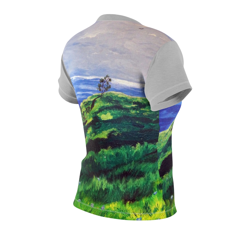 Women's AOP Cut & Sew Tee "Serene Hill" by Nadia Nevala - Image 5
