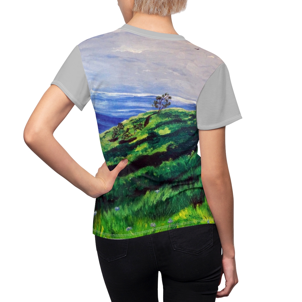 Women's AOP Cut & Sew Tee "Serene Hill" by Nadia Nevala - Image 6