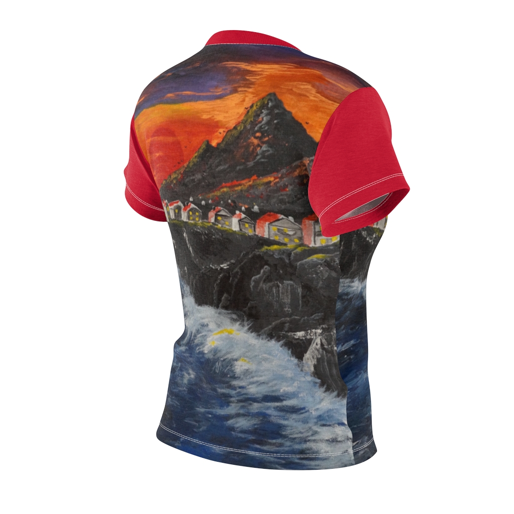 Copy of Women's AOP Cut & Sew Tee "Sunset Coast" by Nadia Nevala - Image 11