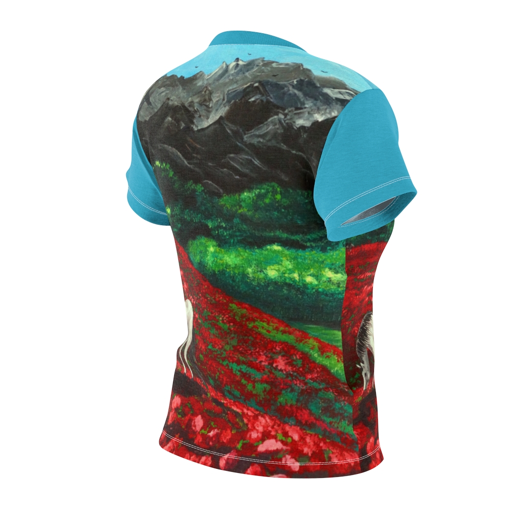 Women's AOP Cut & Sew Tee "Tulip field" by Nadia Nevala - Image 11