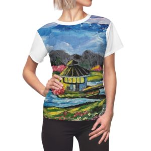 Women's AOP Cut & Sew Tee "Spring in the Byron Lake park" by Nadia Nevala