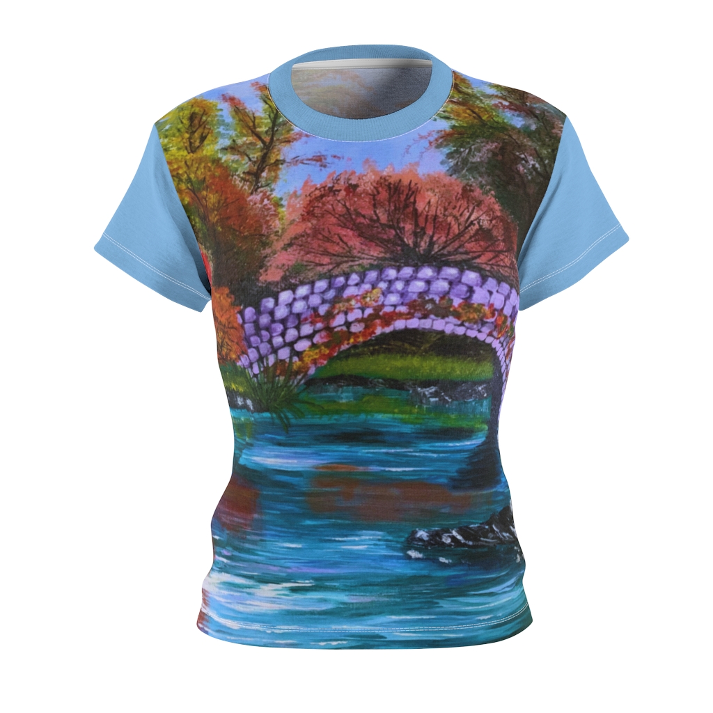 Women's AOP Cut & Sew Tee Fall in Central Park by Nadia Nevala - Image 8