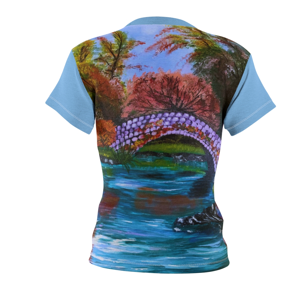 Women's AOP Cut & Sew Tee Fall in Central Park by Nadia Nevala - Image 9