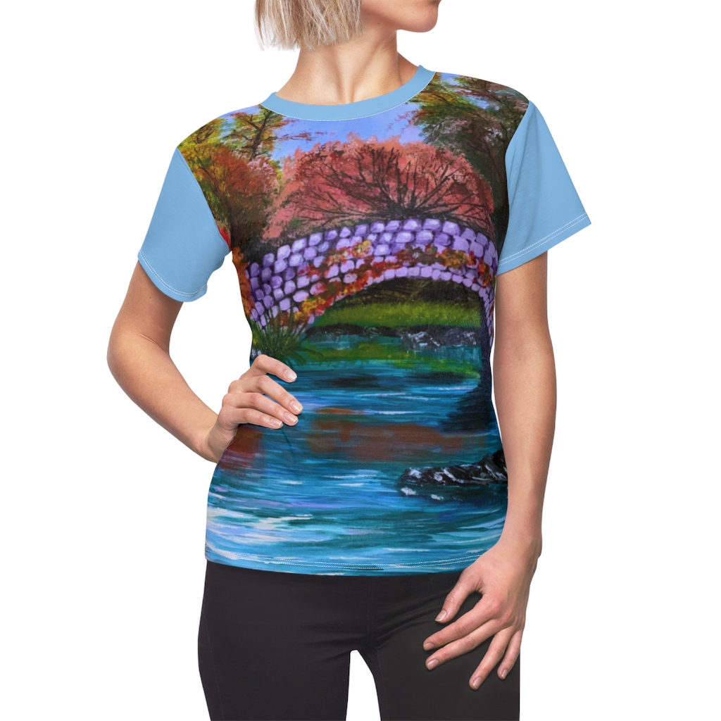 Women's AOP Cut & Sew Tee Fall in Central Park by Nadia Nevala - Image 12