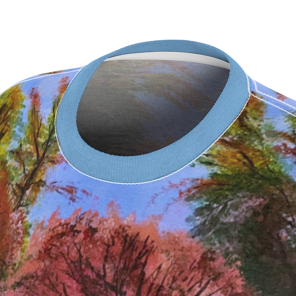 Women's AOP Cut & Sew Tee Fall in Central Park by Nadia Nevala - Image 14