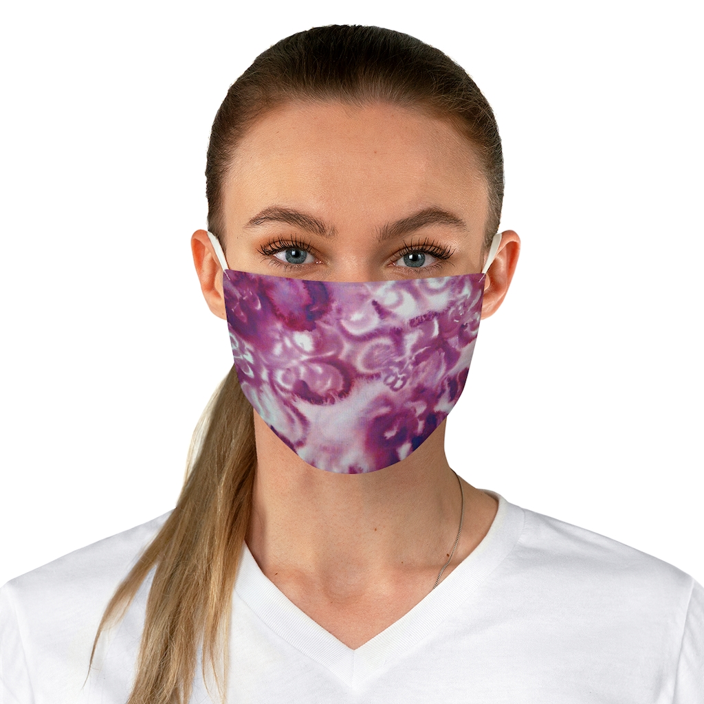 Fabric Face Mask Purple/Pink - Image 3