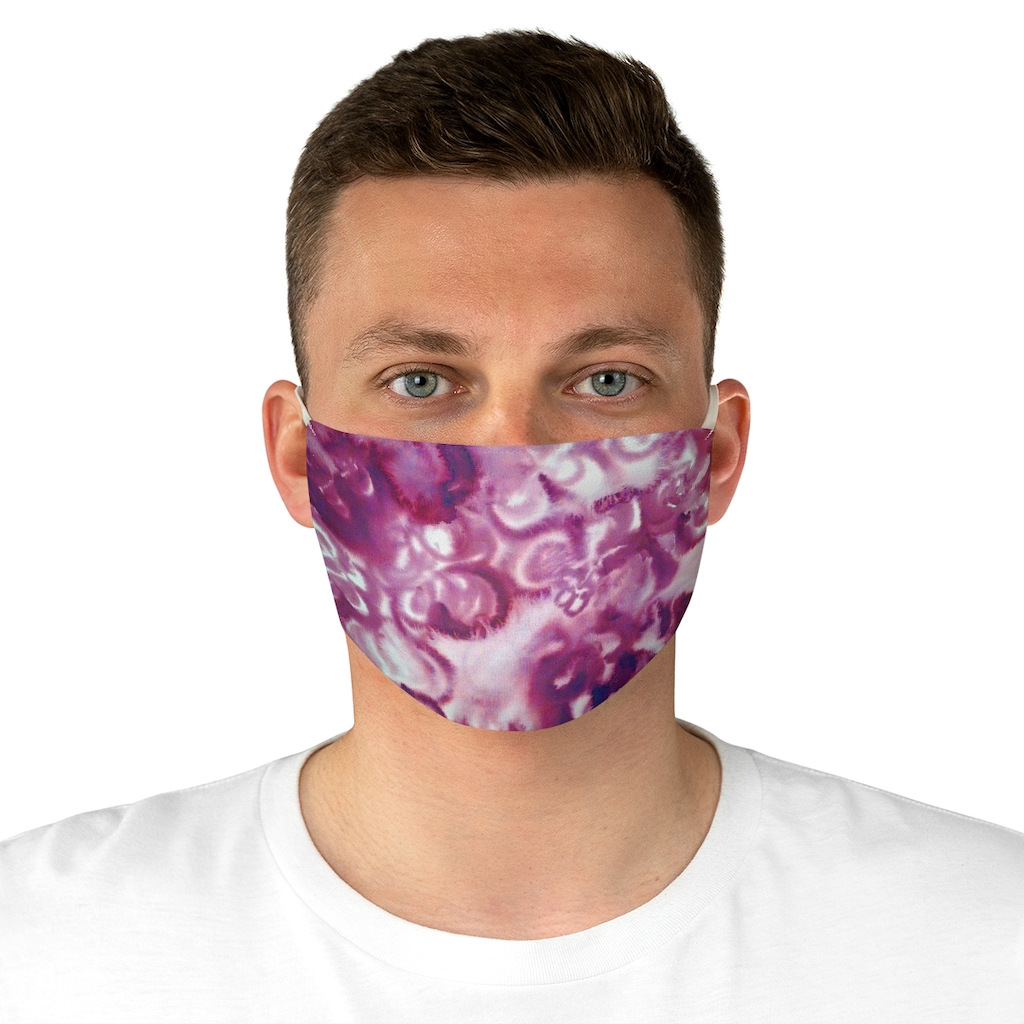 Fabric Face Mask Purple/Pink - Image 4