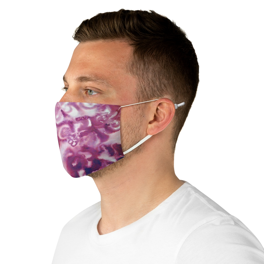 Fabric Face Mask Purple/Pink - Image 5