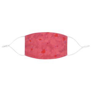 Fabric Face Mask Pink hearts and arrows by Nadia Nevala