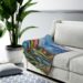 Velveteen Plush Blanket “Spring in Byron Lake park”