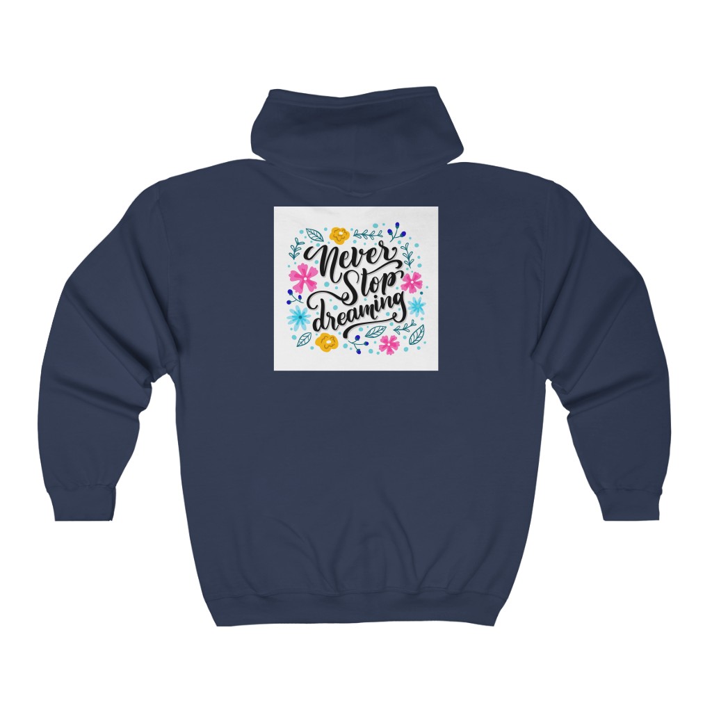 Unisex Heavy Blend™ Full Zip Hooded Sweatshirt "Never Stop Dreaming" - Image 8