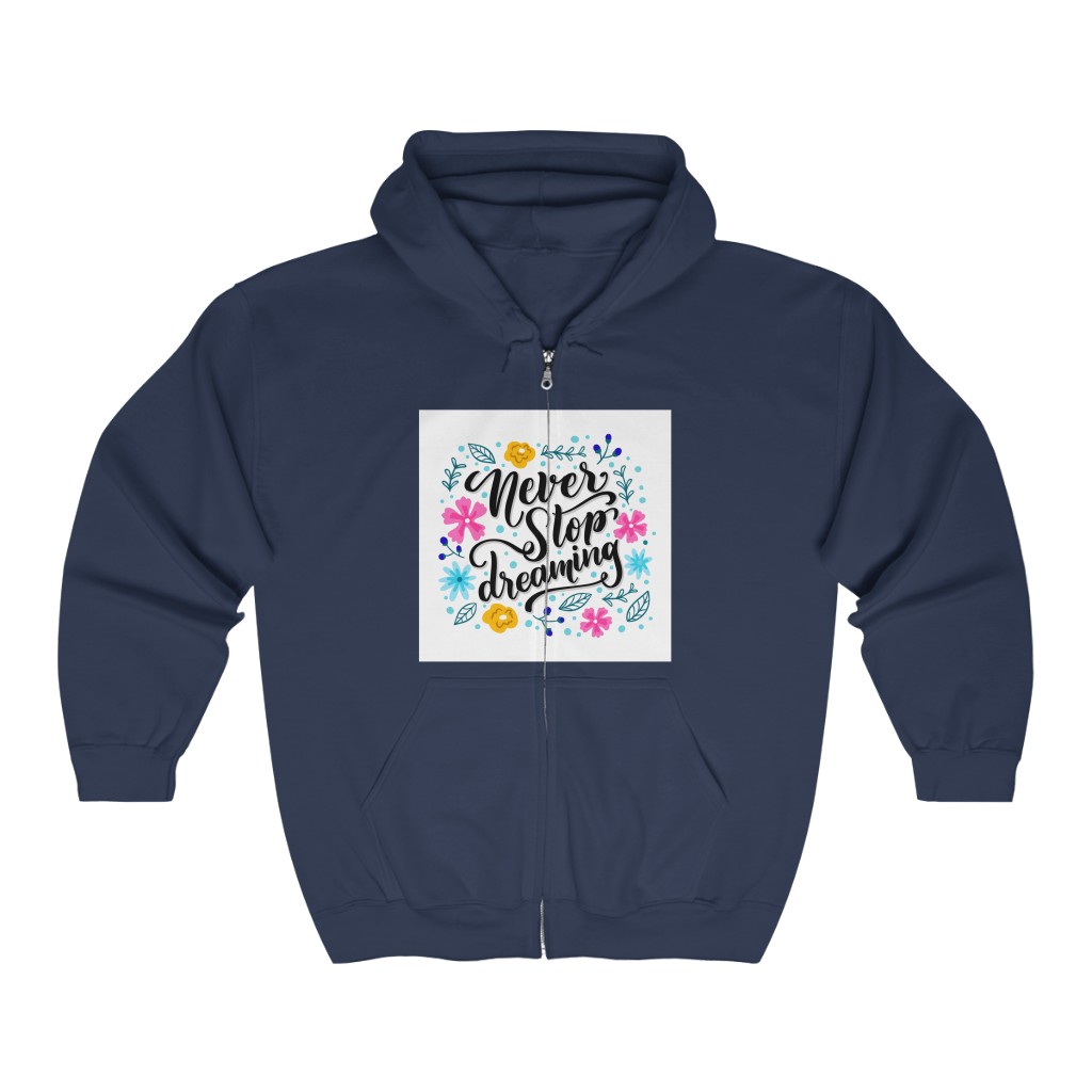 Unisex Heavy Blend™ Full Zip Hooded Sweatshirt "Never Stop Dreaming" - Image 7