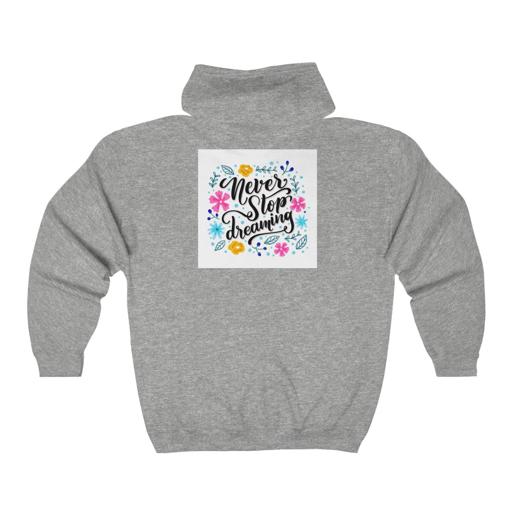 Unisex Heavy Blend™ Full Zip Hooded Sweatshirt "Never Stop Dreaming" - Image 2