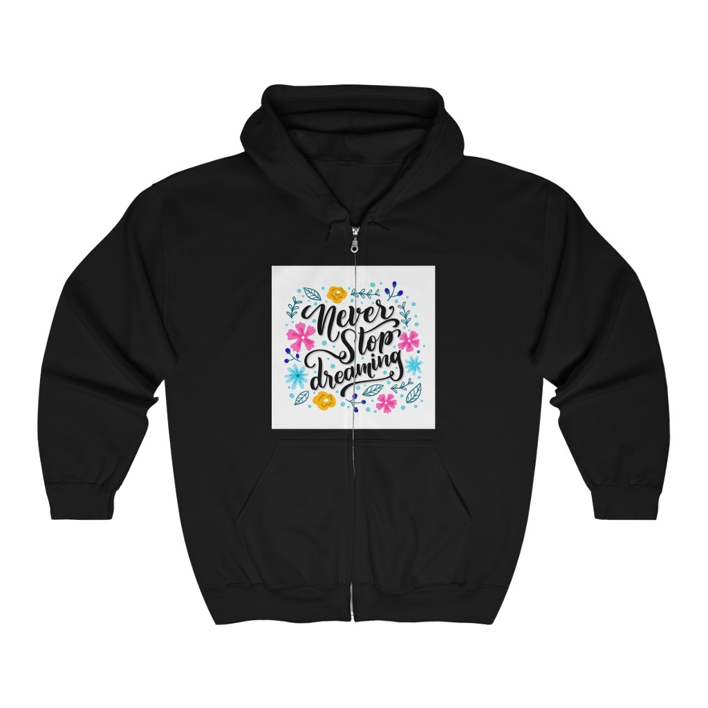 Unisex Heavy Blend™ Full Zip Hooded Sweatshirt "Never Stop Dreaming" - Image 3