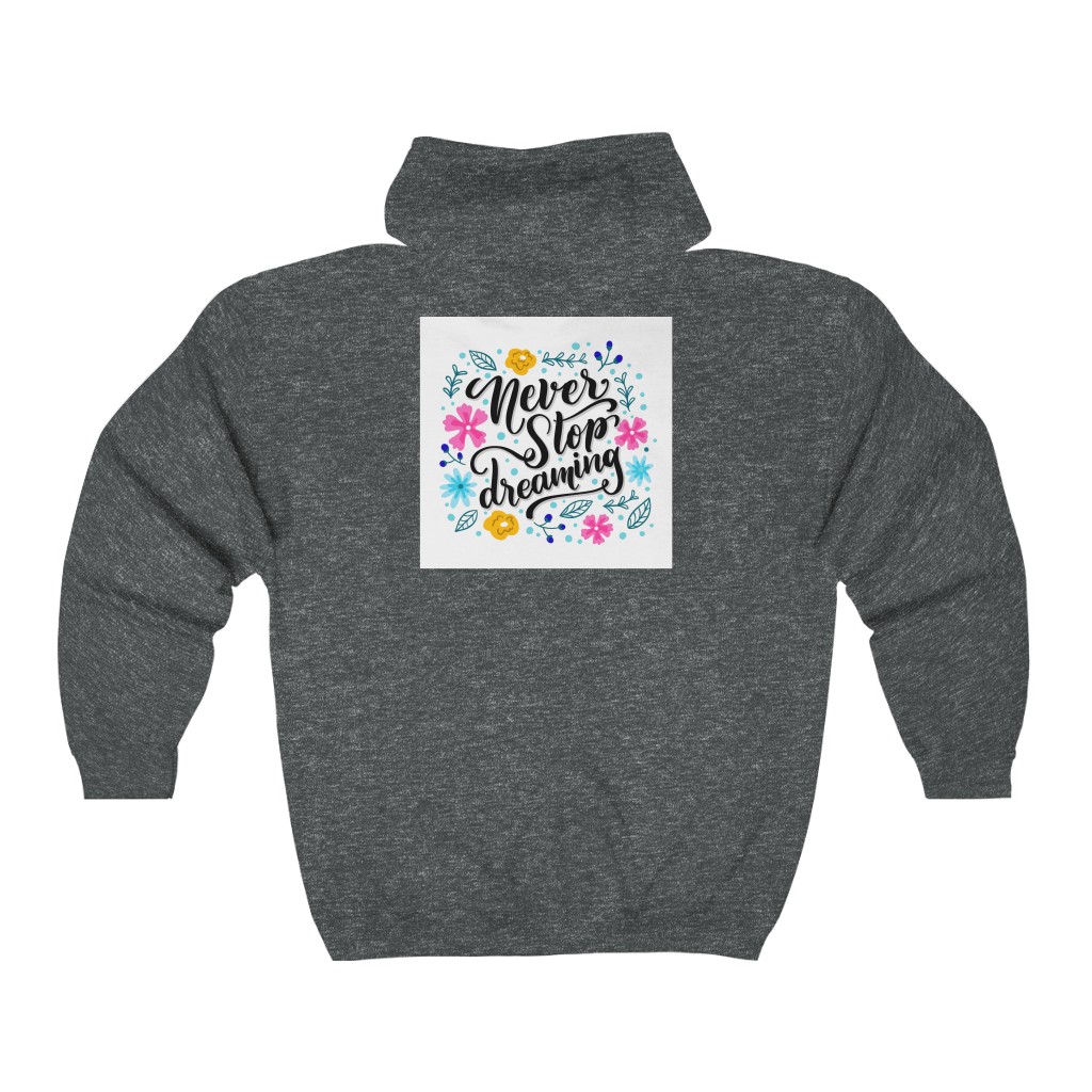 Unisex Heavy Blend™ Full Zip Hooded Sweatshirt "Never Stop Dreaming" - Image 6