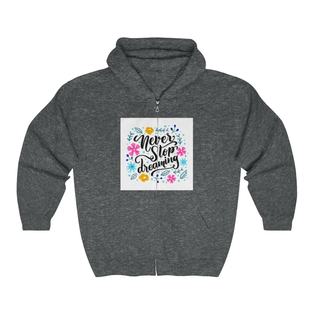 Unisex Heavy Blend™ Full Zip Hooded Sweatshirt "Never Stop Dreaming" - Image 5