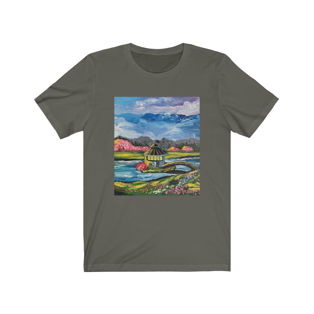 Unisex Jersey Short Sleeve Tee "Spring in Byron Lake Park" - Image 8