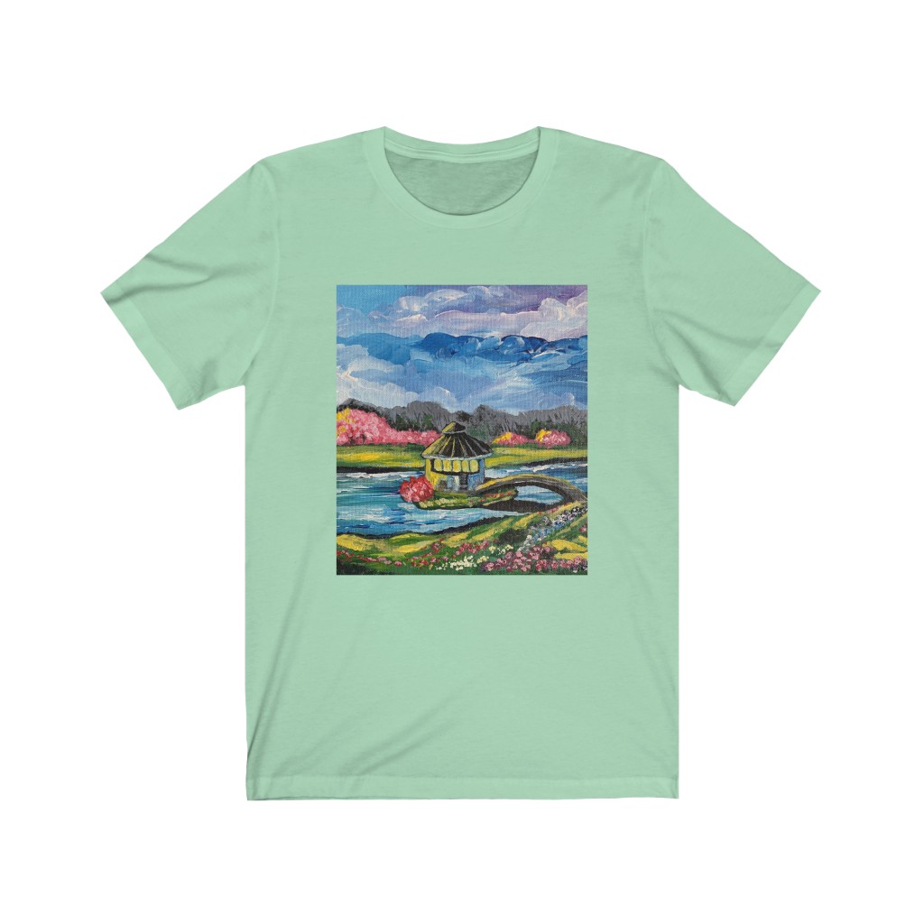 Unisex Jersey Short Sleeve Tee "Spring in Byron Lake Park" - Image 9