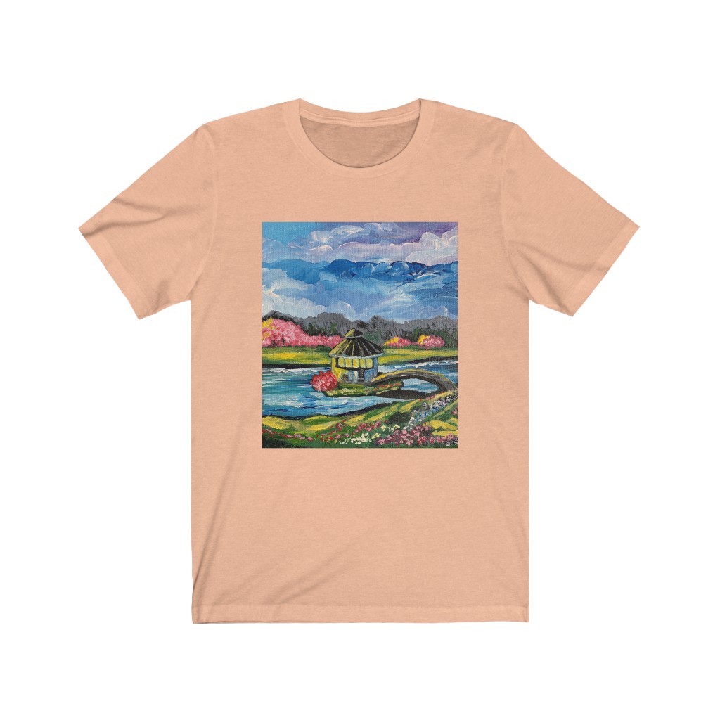 Unisex Jersey Short Sleeve Tee "Spring in Byron Lake Park" - Image 7