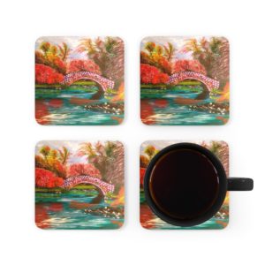 Fall in Central Park-Corkwood Coaster Set